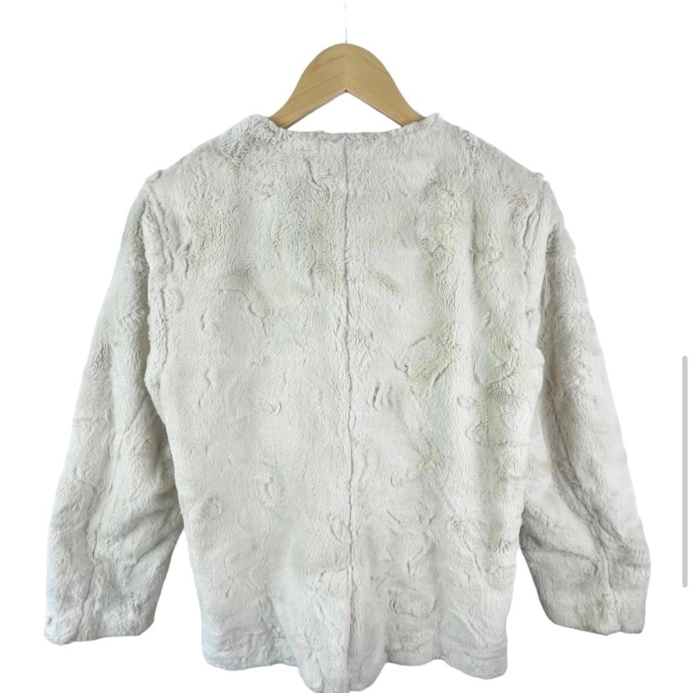 J. Crew Faux Fur Teddy Bear Coat White Size Medium - Picture 8 of 11